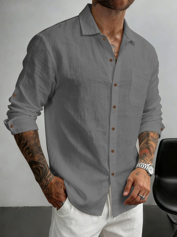 Joël | Chemise en coton texturé