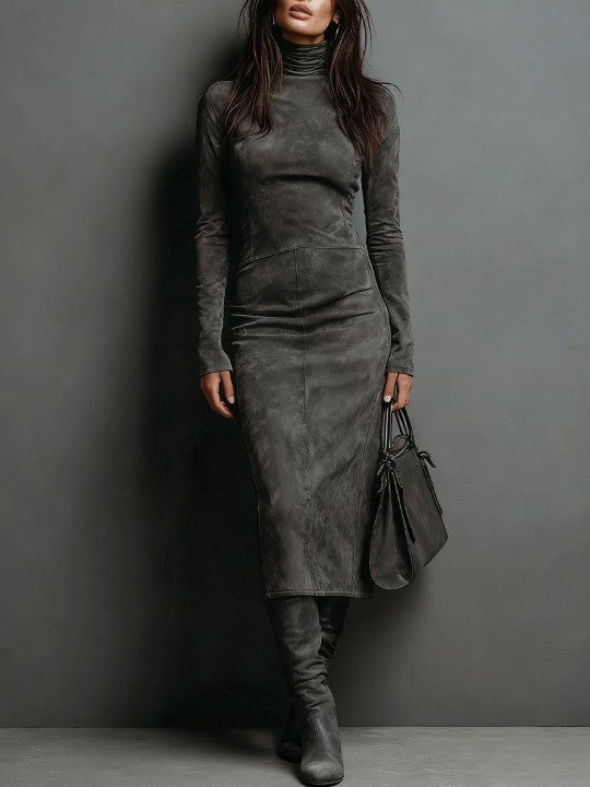 Constance | Robe midi marron
