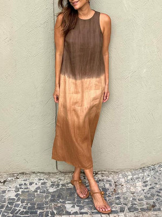 Édith | Robe élégante à motif naturel
