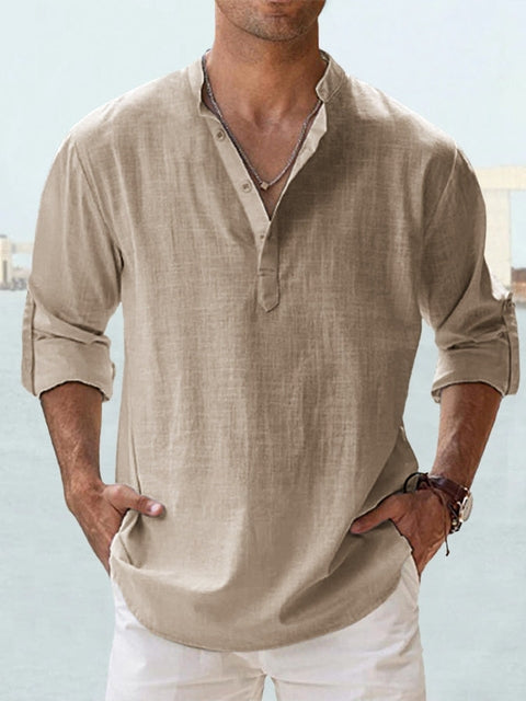 François-Xavier | Chemise minimaliste à col mandarin