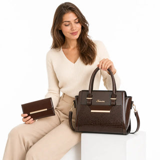 Agathe Paris | Ensemble sac et portefeuille en cuir