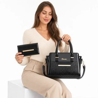 Agathe Paris | Ensemble sac et portefeuille en cuir