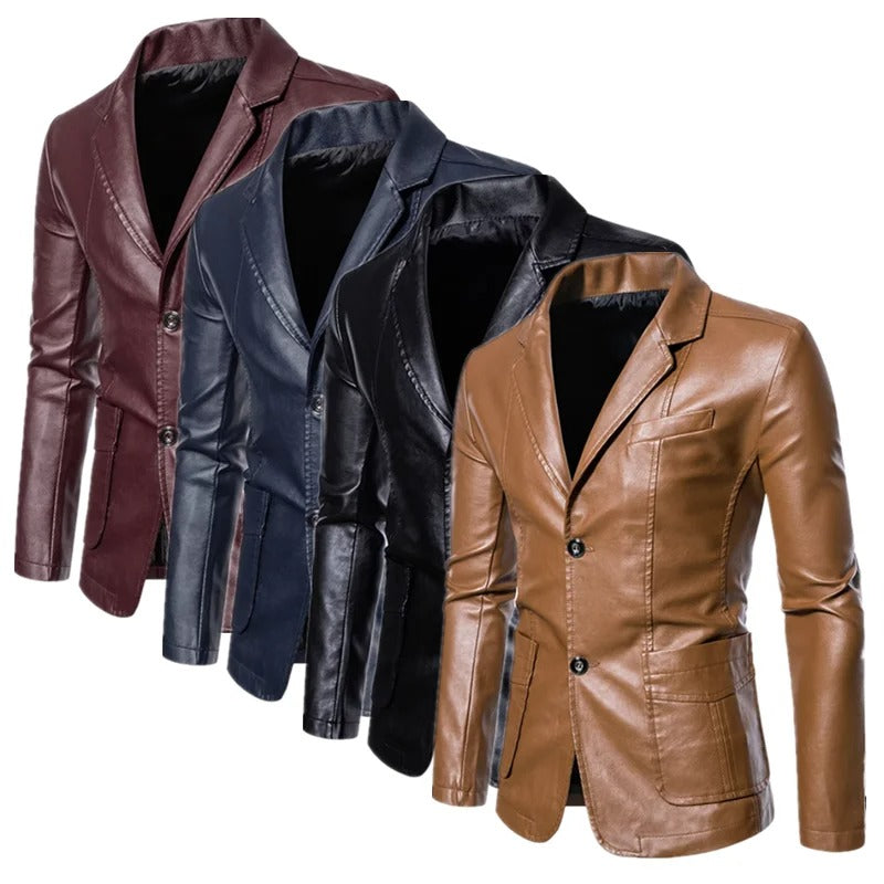 Pascal | Veste en cuir élégante et décontractée