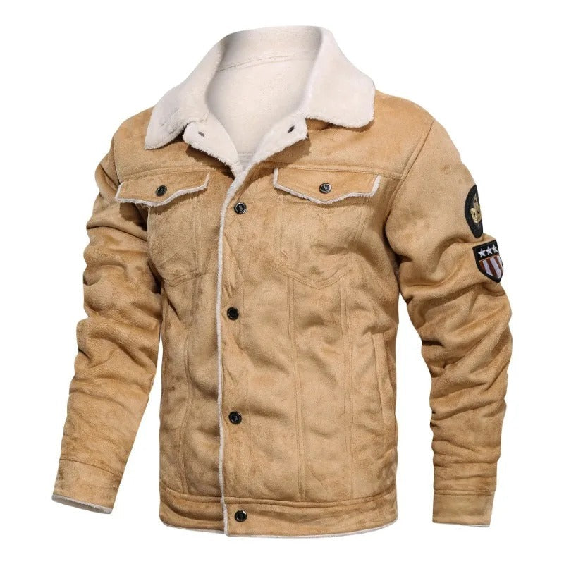 Robin | Veste en cuir doublée polaire