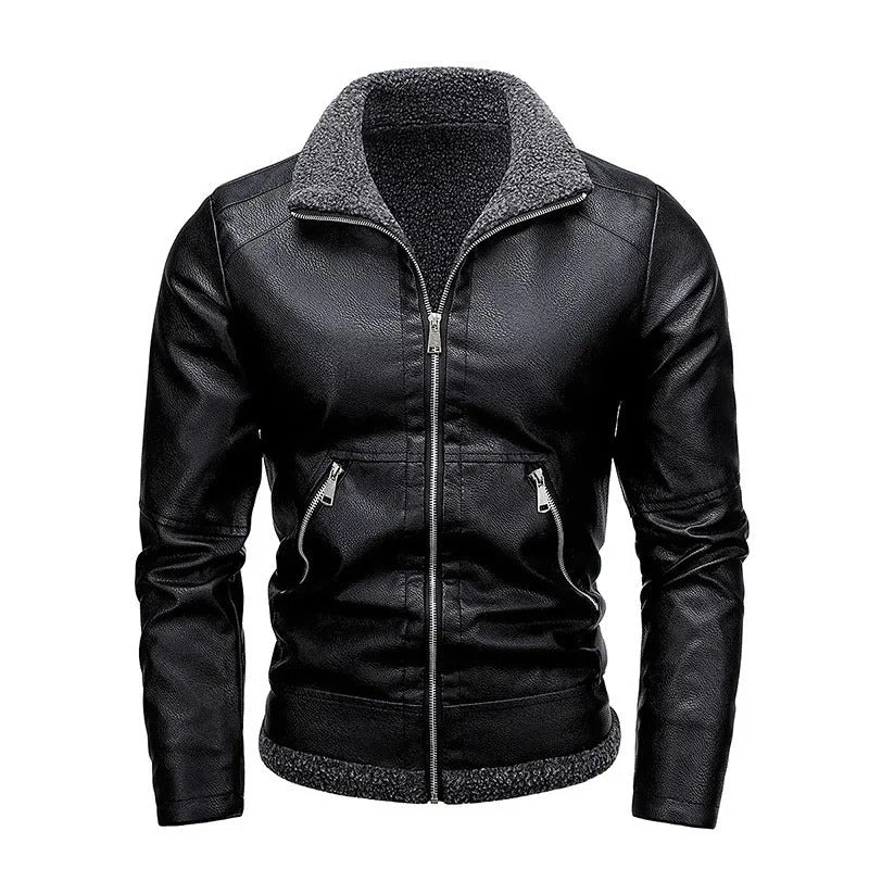 Samuel | Veste en cuir à intérieur chaud