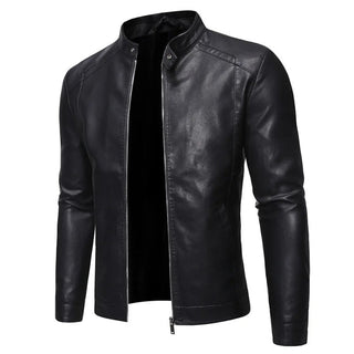 Rémi | Veste en cuir à col montant