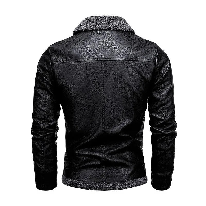 Samuel | Veste en cuir à intérieur chaud