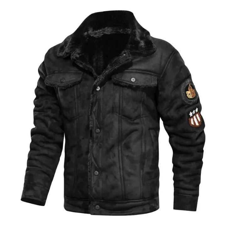 Robin | Veste en cuir doublée polaire