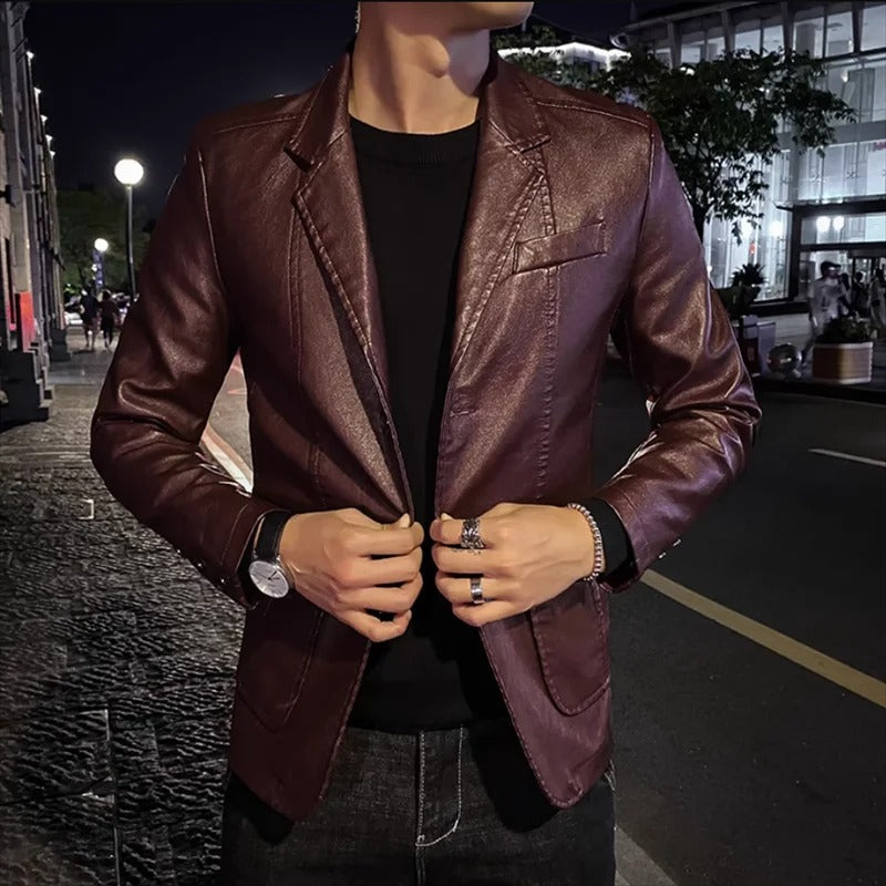 Pascal | Veste en cuir élégante et décontractée