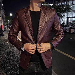 Pascal | Veste en cuir élégante et décontractée