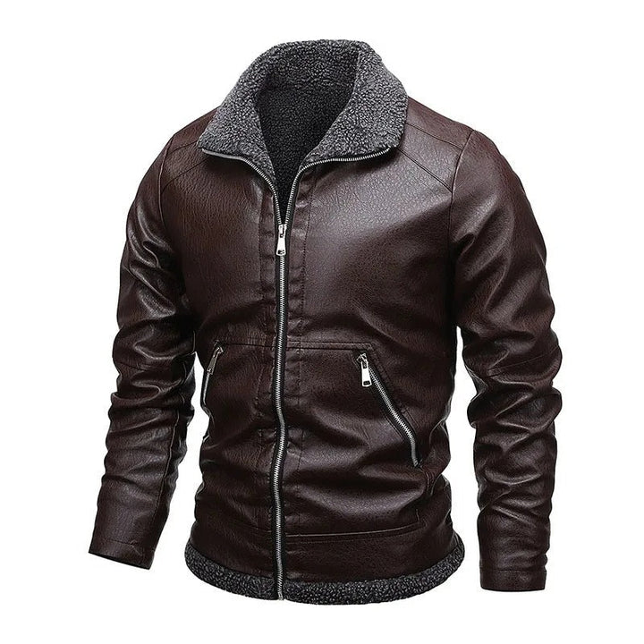 Samuel | Veste en cuir à intérieur chaud