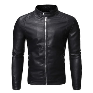Rémi | Veste en cuir à col montant