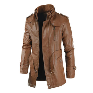 Thibault | Veste longue de motard en cuir