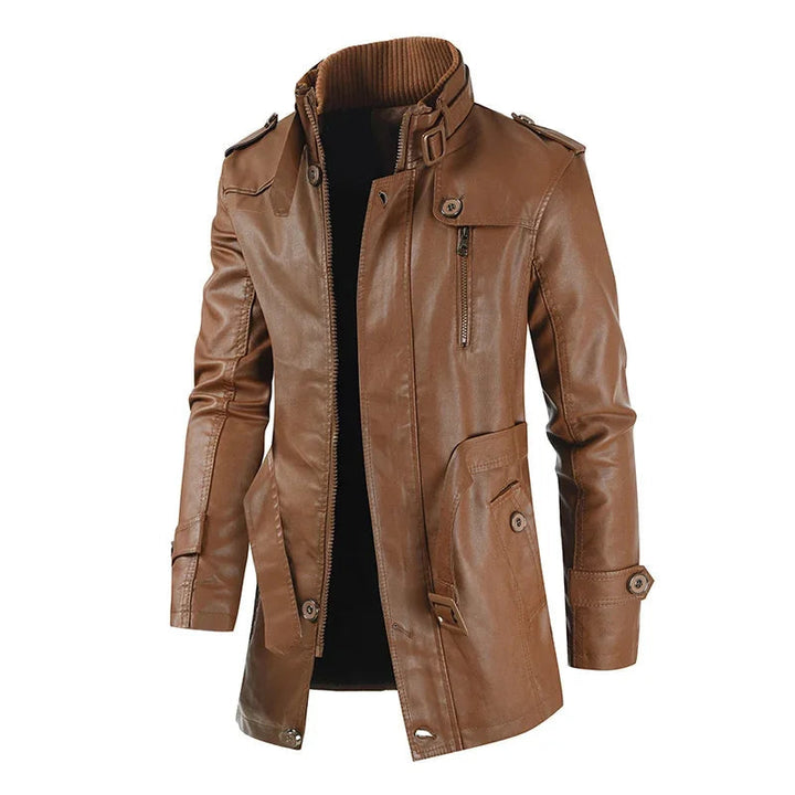 Thibault | Veste longue de motard en cuir
