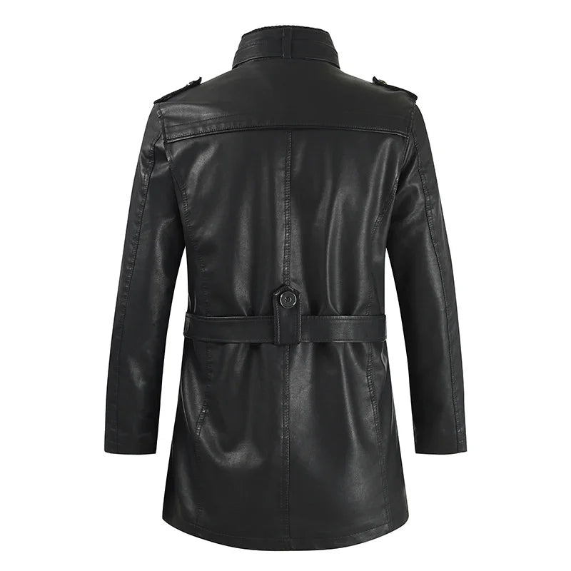 Thibault | Veste longue de motard en cuir