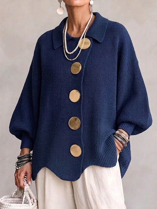 Andrée | Cardigan ample à boutons dorés