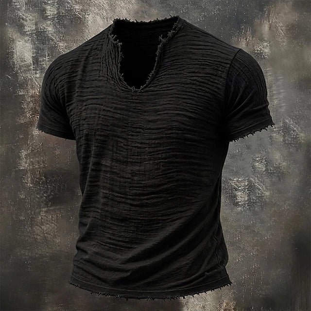 Sébastien | T-shirt à col en v texturé