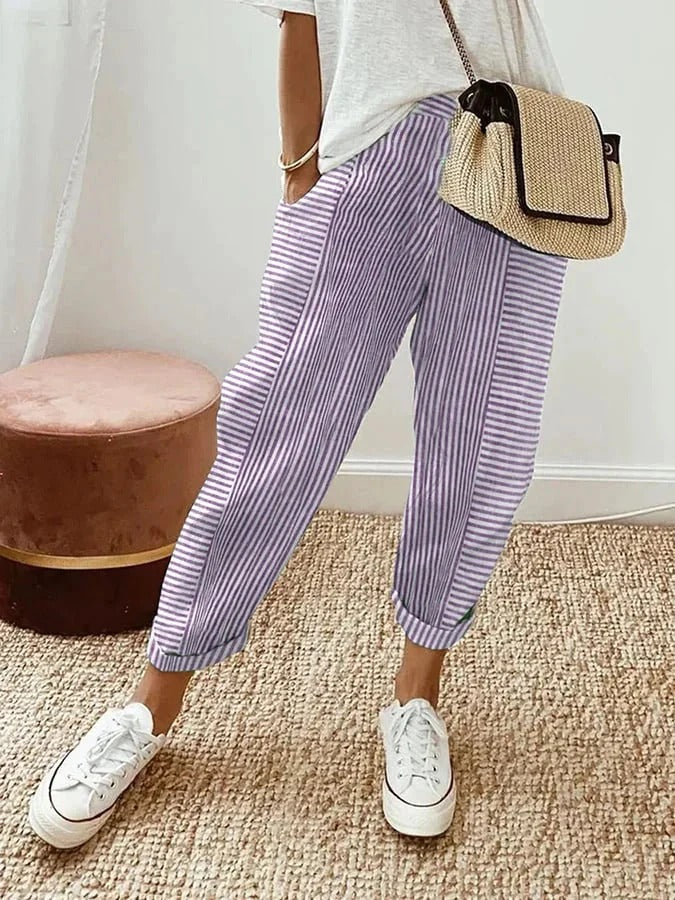 Esther | Pantalon rayé élégant