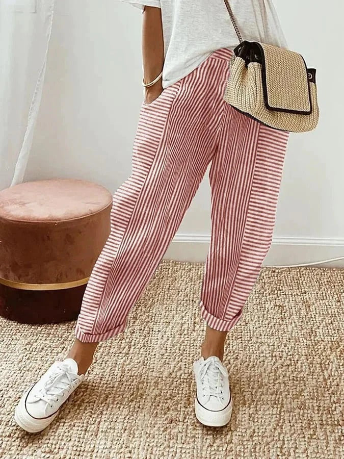 Esther | Pantalon rayé élégant