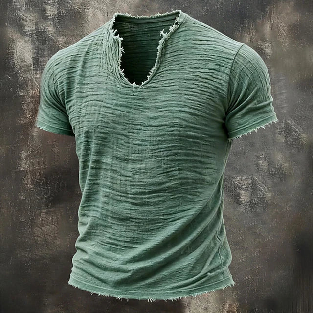 Sébastien | T-shirt à col en v texturé
