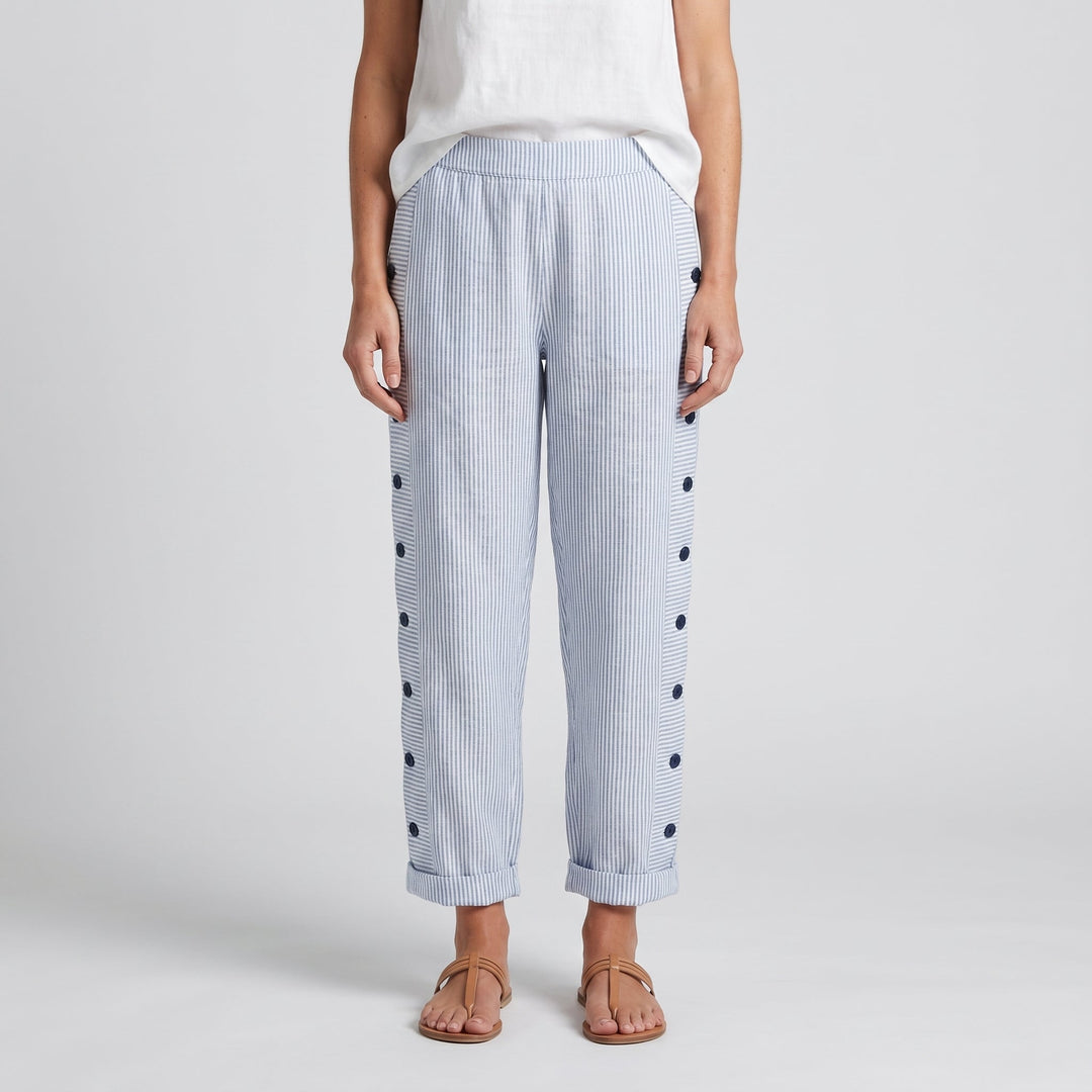 Rosalie | Pantalon rayé décontracté